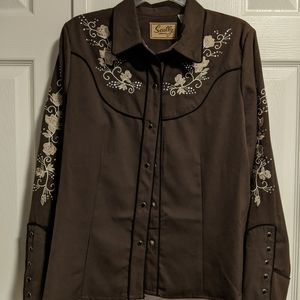 Ladies embroidered western shirt